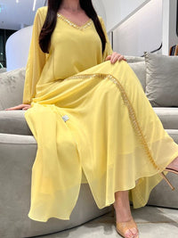 2 Pc Chiffon Handmade Embroidery