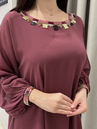 2 Pc Chiffon Handmade Embroidery