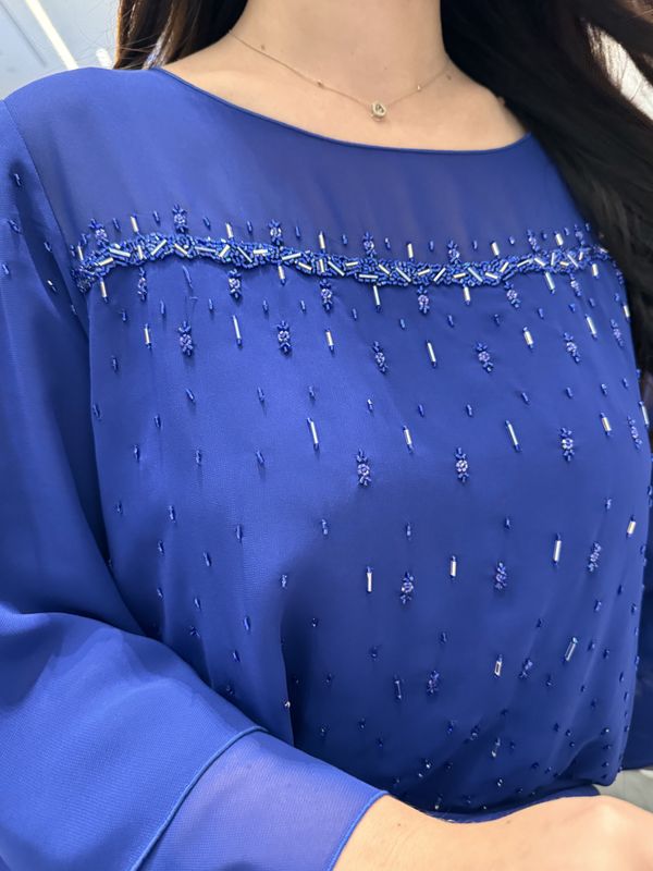 2 Pc Chiffon Handmade Embroidery