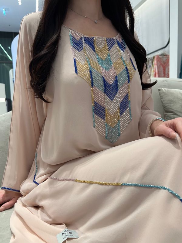 2 Pc Chiffon Handmade Embroidery