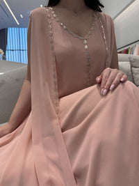 2 Pc Chiffon Handmade Embroidery