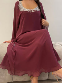 2 Pc Chiffon Handmade Embroidery