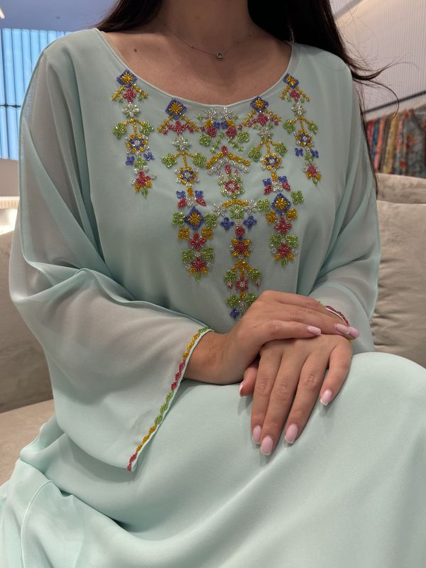 2 Pc Chiffon Handmade Embroidery