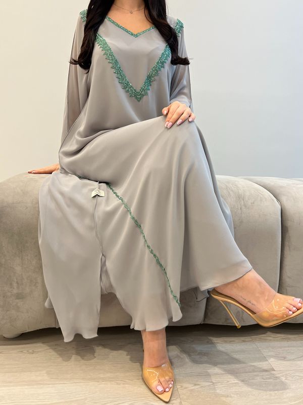 2 Pc Chiffon Handmade Embroidery