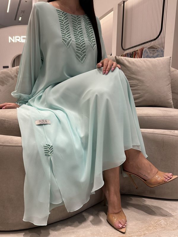2 Pc Chiffon Handmade Embroidery