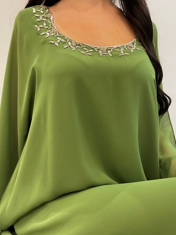 2 Pc Chiffon Handmade Embroidery