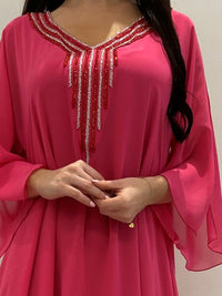 2 Pc Chiffon Handmade Embroidery