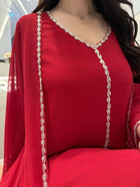 2 Pc Chiffon Handmade Embroidery