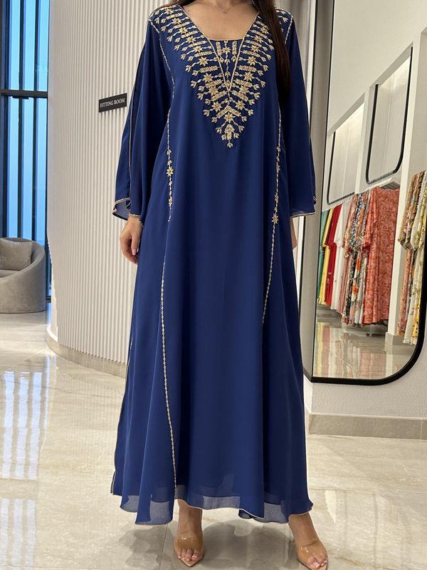 2 Pc Chiffon Handmade Embroidery