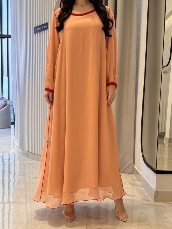 2 Pc Chiffon Handmade Embroidery