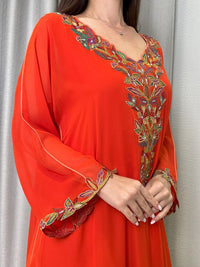Chiffon M5awar embroidery