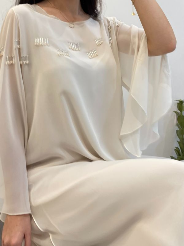 2 Pc Chiffon Handmade Embroidery