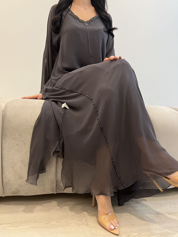 2 Pc Chiffon Handmade Embroidery