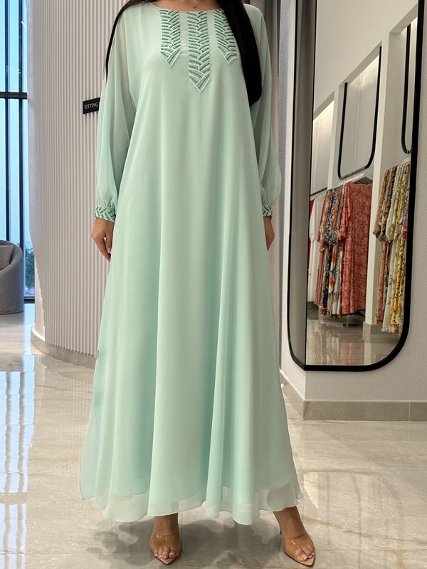 2 Pc Chiffon Handmade Embroidery