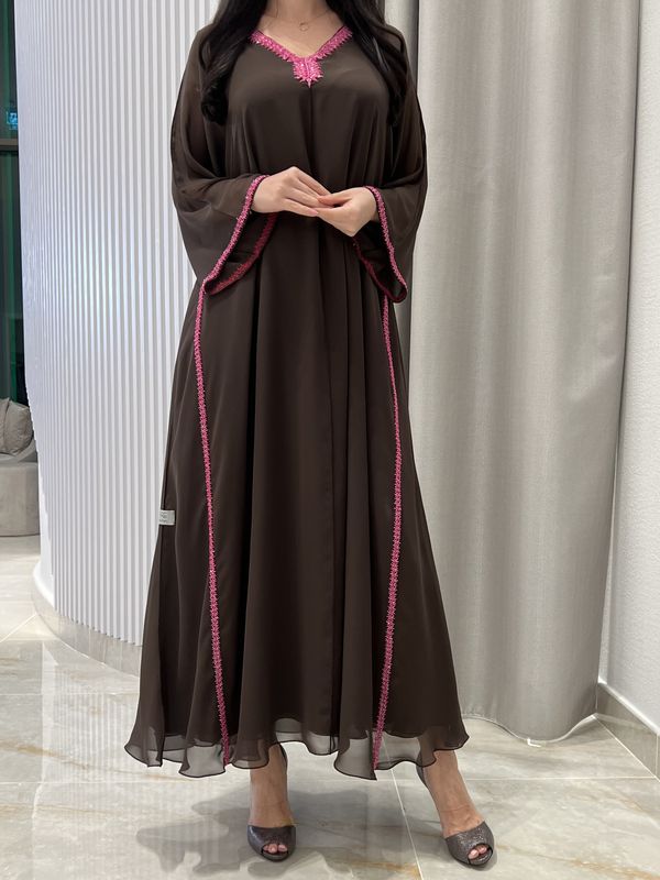 2 Pc Chiffon Handmade Embroidery