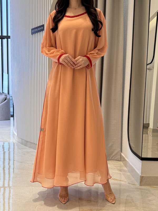 2 Pc Chiffon Handmade Embroidery