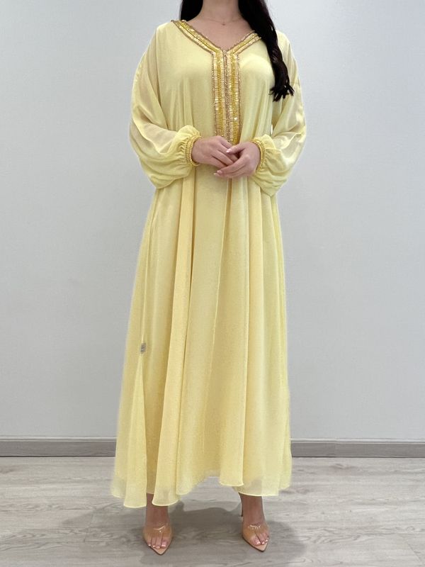 2 Pc Chiffon Handmade Embroidery