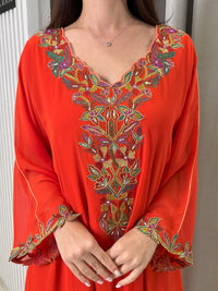 Chiffon M5awar embroidery