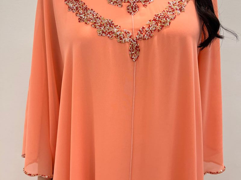 2 Pc Chiffon Handmade Embroidery