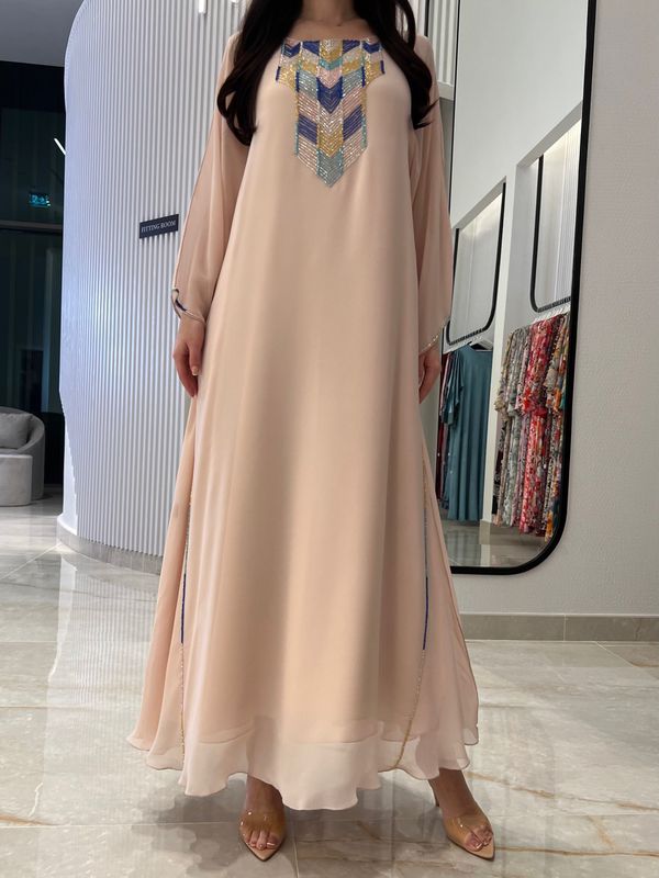 2 Pc Chiffon Handmade Embroidery