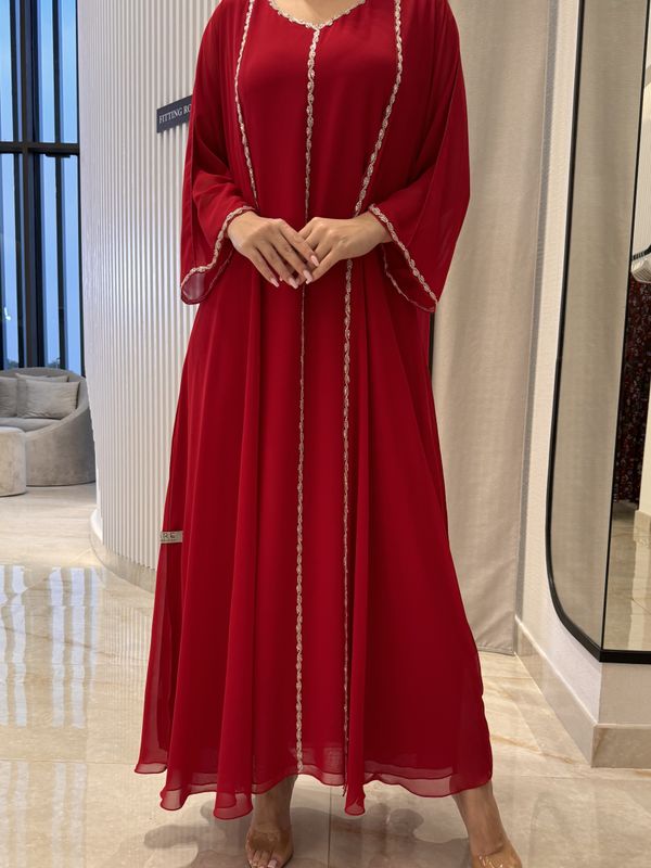 2 Pc Chiffon Handmade Embroidery