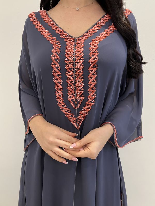 2 Pc Chiffon Handmade Embroidery
