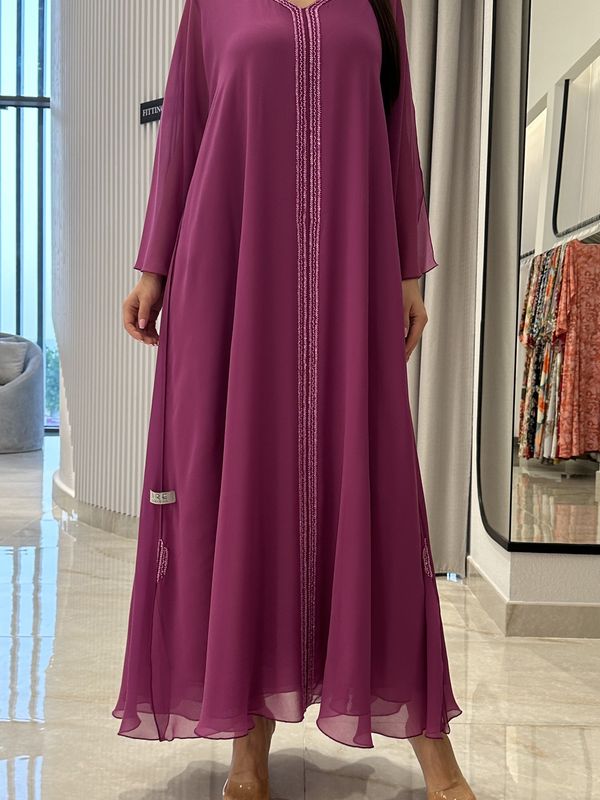 2 Pc Chiffon Handmade Embroidery