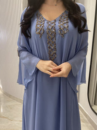 2 Pc Chiffon Handmade Embroidery