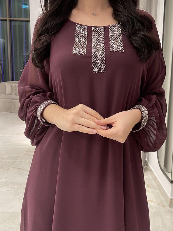 2 Pc Chiffon Handmade Embroidery