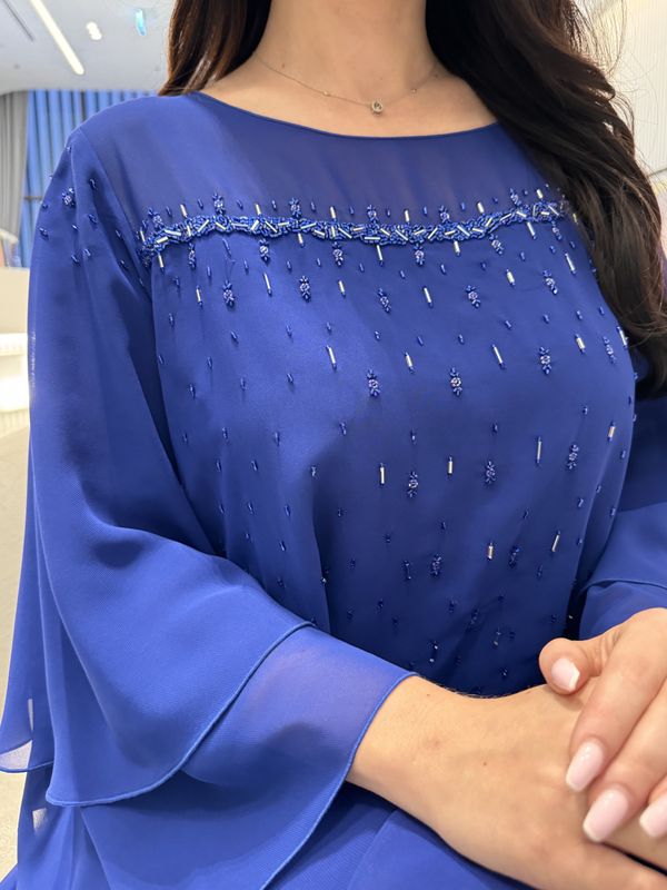 2 Pc Chiffon Handmade Embroidery