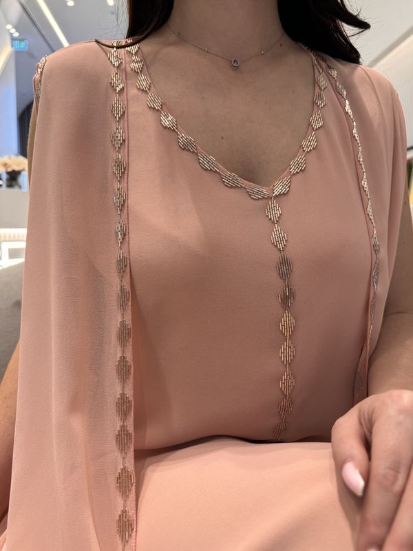 2 Pc Chiffon Handmade Embroidery