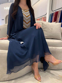 2 Pc Chiffon Handmade Embroidery