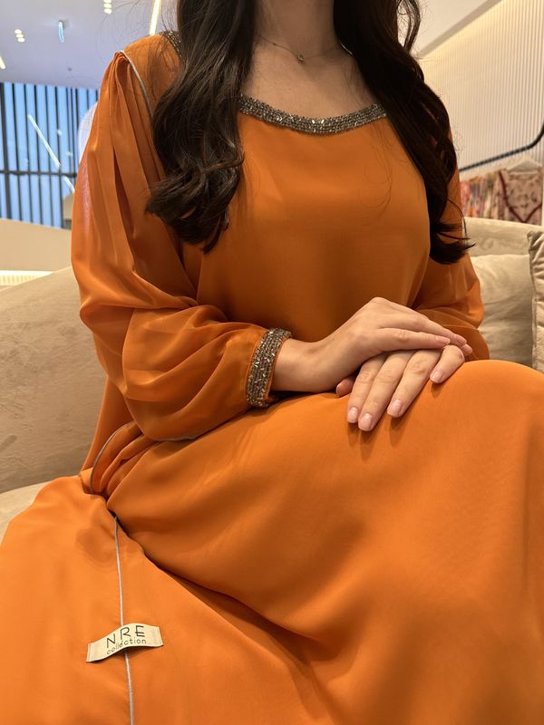 2 Pc Chiffon Handmade Embroidery