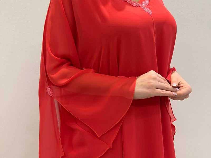 2 Pc Chiffon Handmade Embroidery
