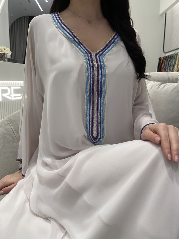 2 Pc Chiffon Handmade Embroidery