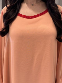 2 Pc Chiffon Handmade Embroidery