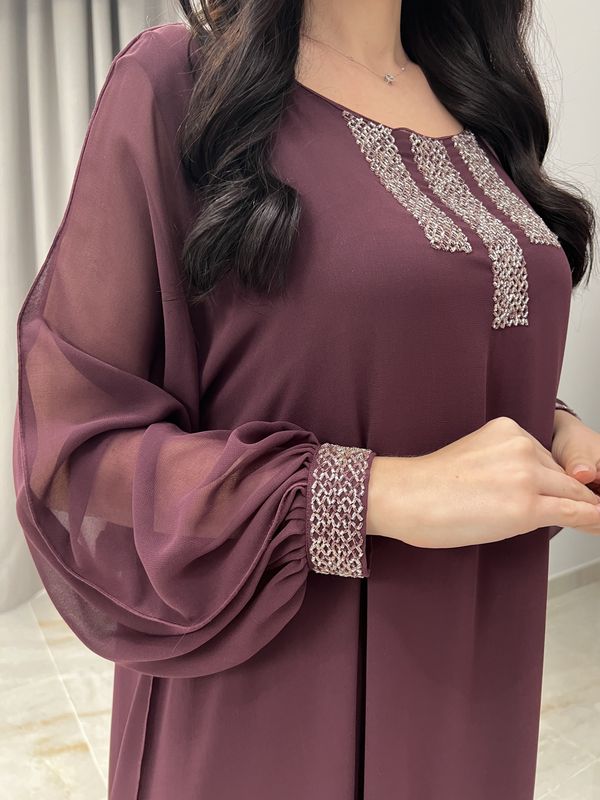 2 Pc Chiffon Handmade Embroidery