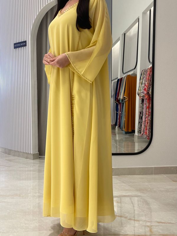 2 Pc Chiffon Handmade Embroidery