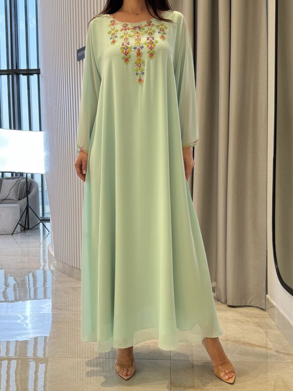 2 Pc Chiffon Handmade Embroidery