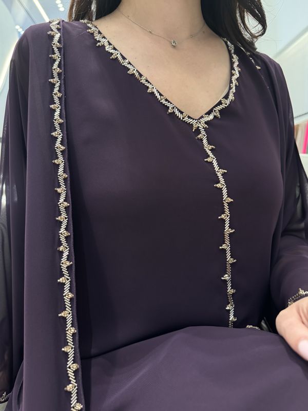 2 Pc Chiffon Handmade Embroidery