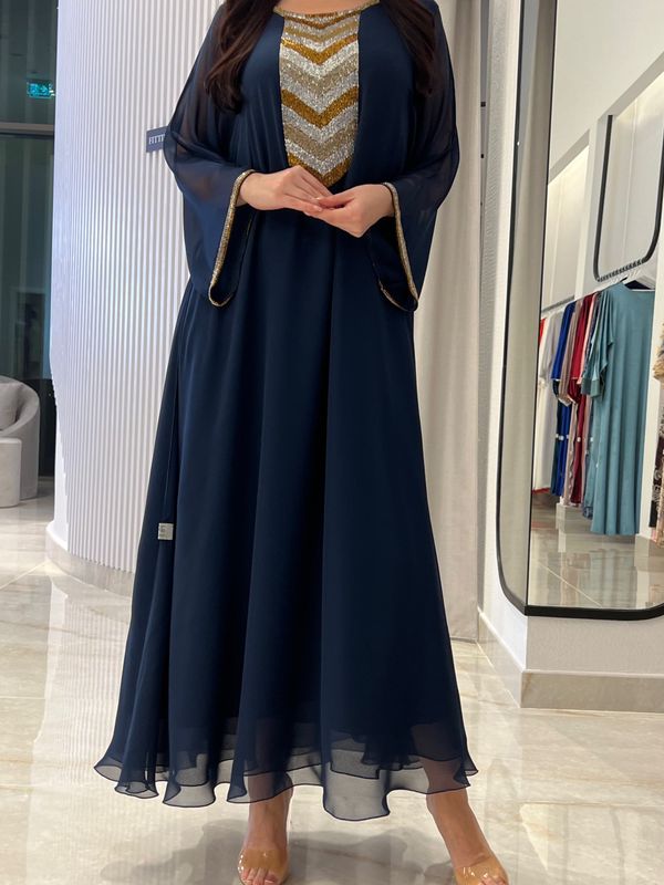 2 Pc Chiffon Handmade Embroidery