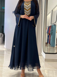 2 Pc Chiffon Handmade Embroidery