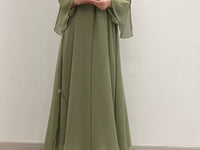 2 Pc Chiffon Handmade Embroidery