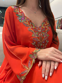 Chiffon M5awar embroidery