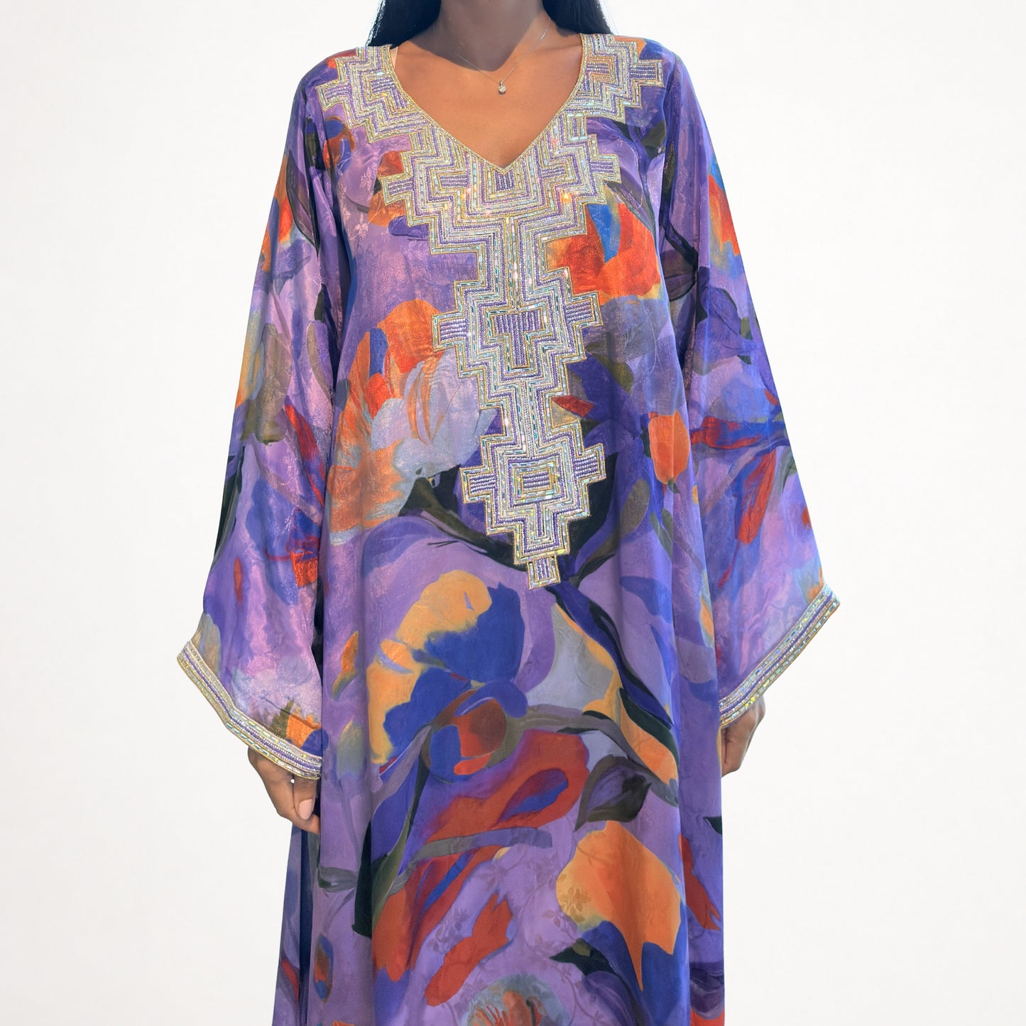 Pure Silk M5awar embroidery