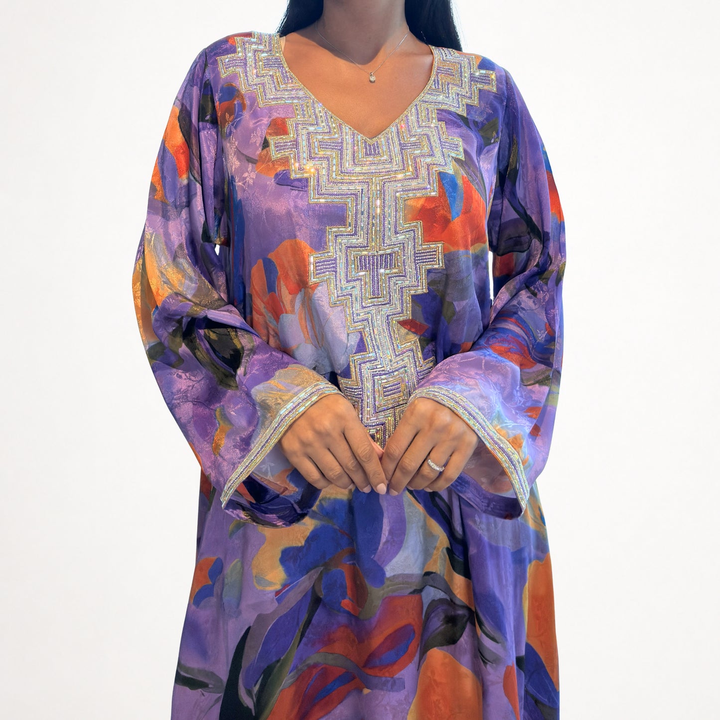 Pure Silk M5awar embroidery