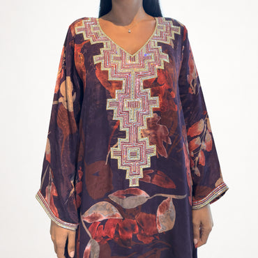 Pure Silk M5awar embroidery