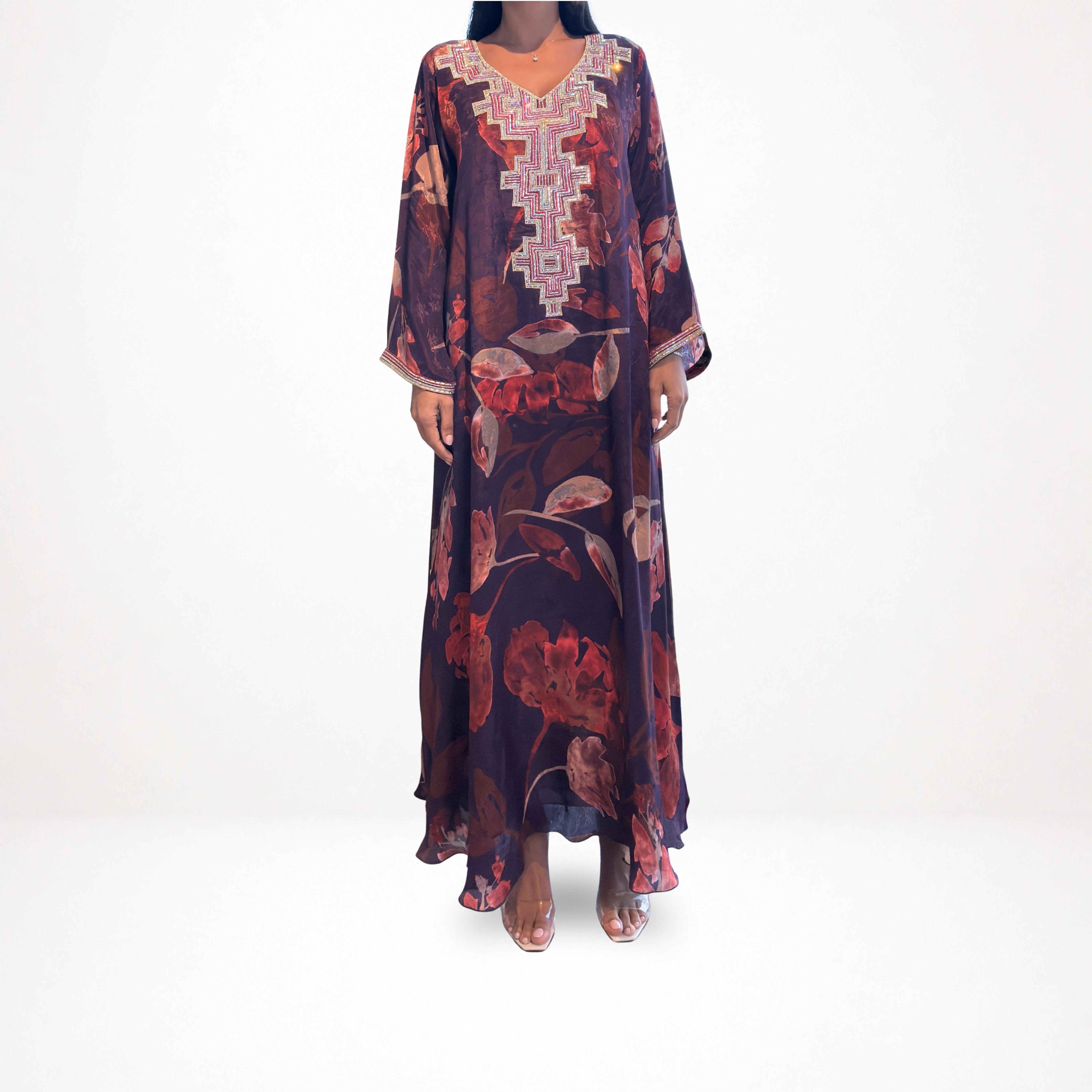 Pure Silk M5awar embroidery