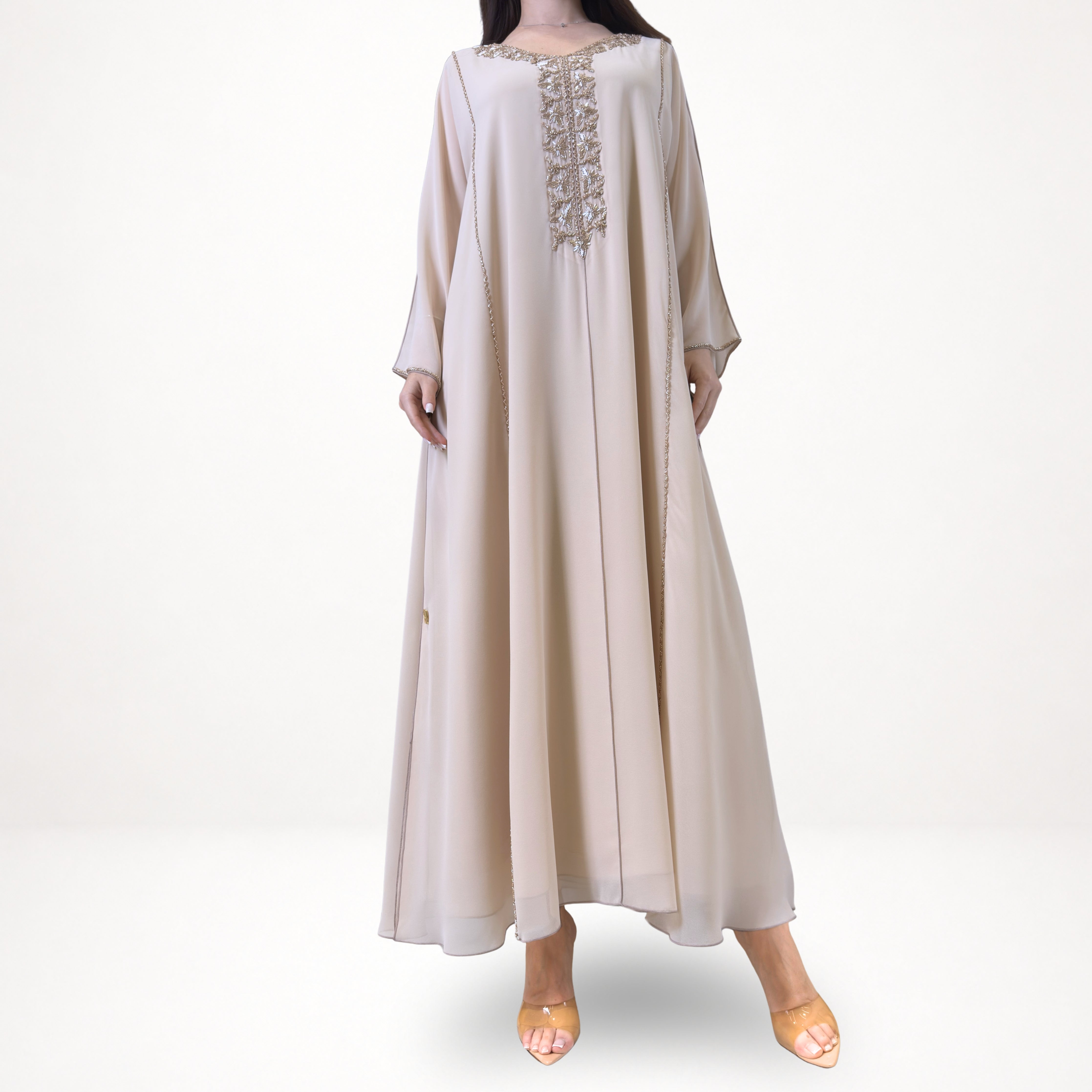2 Pc Chiffon Handmade Embroidery